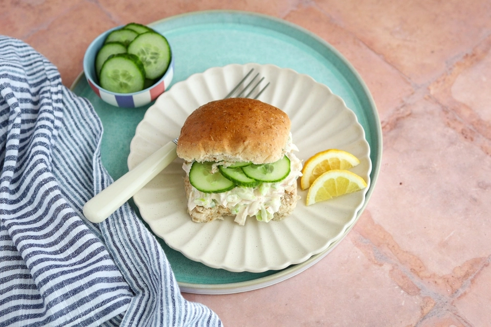 Curried turkey salad sandwich