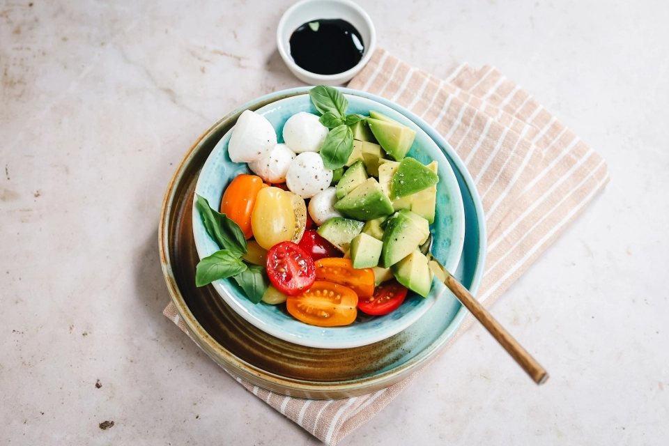 Tomato & avocado Caprese