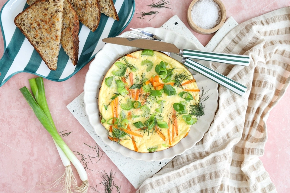 Hearty vegetable omelet