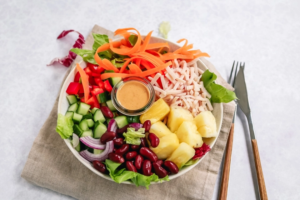 Chicken Salad with Spicy Peanut Dressing